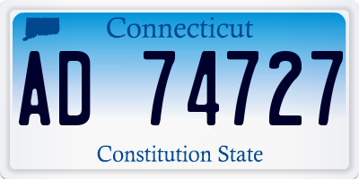 CT license plate AD74727