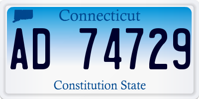 CT license plate AD74729