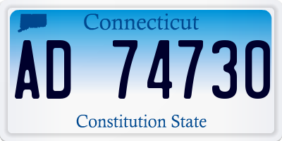 CT license plate AD74730