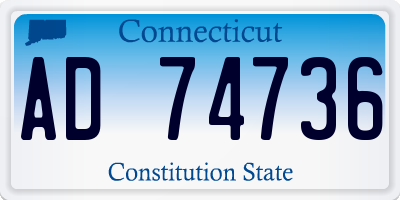 CT license plate AD74736
