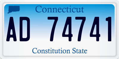 CT license plate AD74741