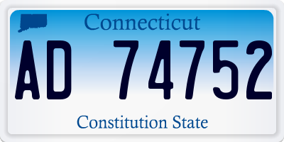 CT license plate AD74752