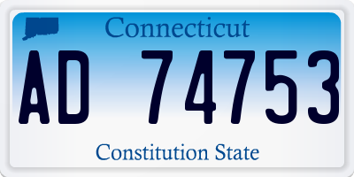 CT license plate AD74753