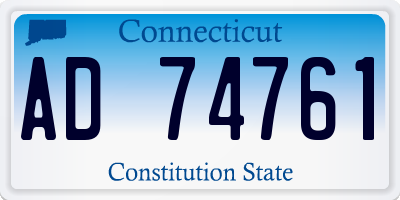 CT license plate AD74761