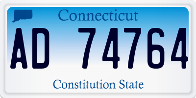 CT license plate AD74764