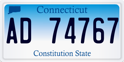 CT license plate AD74767