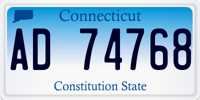 CT license plate AD74768