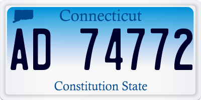 CT license plate AD74772