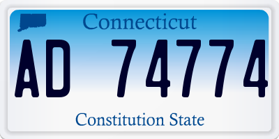 CT license plate AD74774