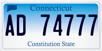 CT license plate AD74777