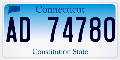 CT license plate AD74780