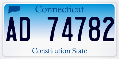 CT license plate AD74782