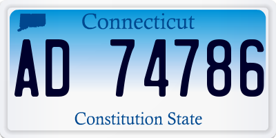 CT license plate AD74786