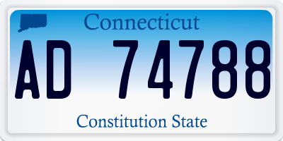 CT license plate AD74788