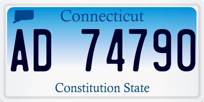 CT license plate AD74790