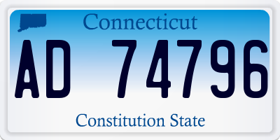 CT license plate AD74796