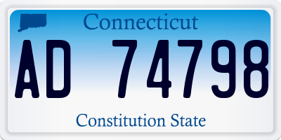 CT license plate AD74798