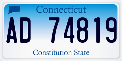 CT license plate AD74819