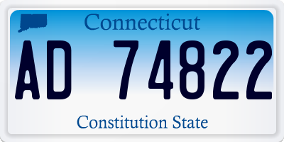 CT license plate AD74822