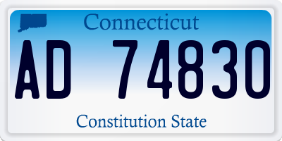 CT license plate AD74830