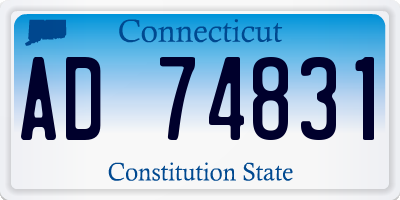 CT license plate AD74831
