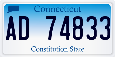 CT license plate AD74833