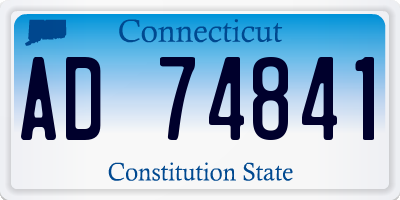 CT license plate AD74841