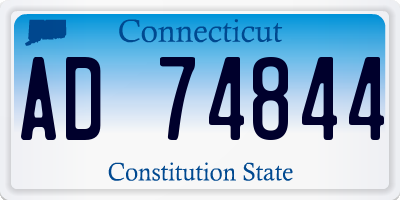 CT license plate AD74844