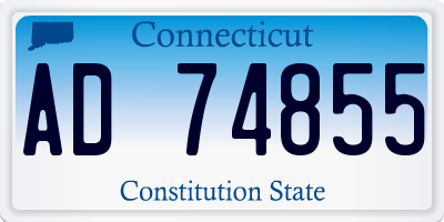 CT license plate AD74855