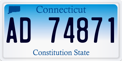 CT license plate AD74871