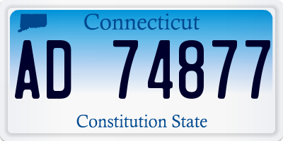 CT license plate AD74877