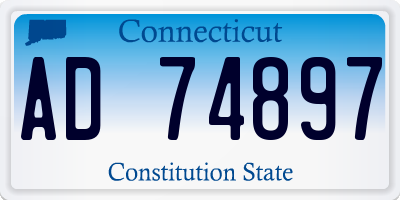 CT license plate AD74897