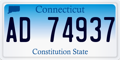 CT license plate AD74937