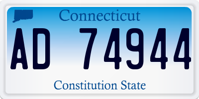 CT license plate AD74944