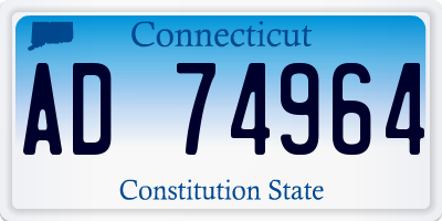 CT license plate AD74964