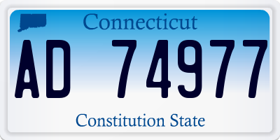 CT license plate AD74977