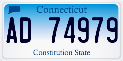 CT license plate AD74979