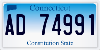 CT license plate AD74991