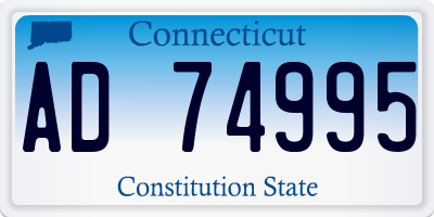 CT license plate AD74995