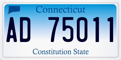 CT license plate AD75011