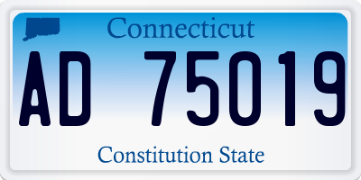 CT license plate AD75019