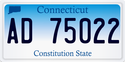 CT license plate AD75022