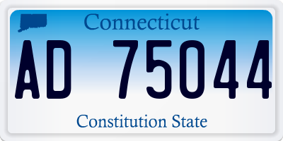CT license plate AD75044