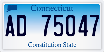 CT license plate AD75047