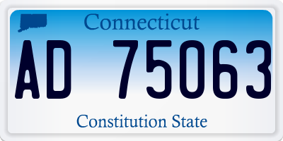 CT license plate AD75063