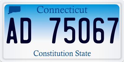 CT license plate AD75067