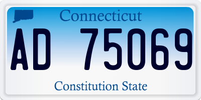 CT license plate AD75069