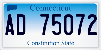 CT license plate AD75072
