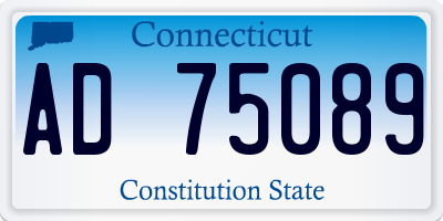 CT license plate AD75089