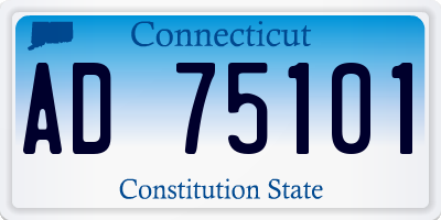 CT license plate AD75101